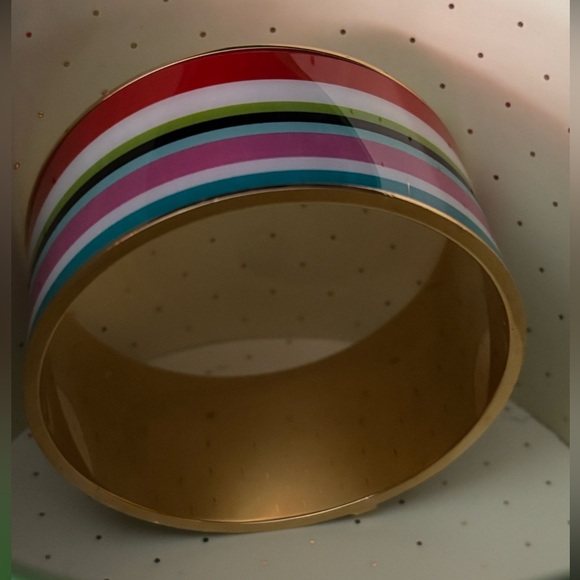Authentic Kate Spade multi color enamel bangle bracelet New w/box and gift bag - Picture 6 of 13